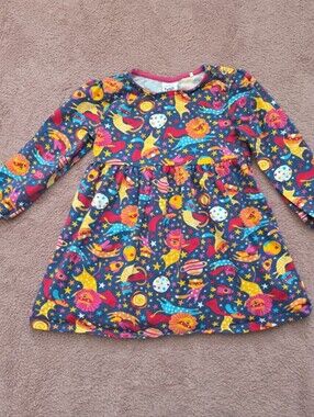 Kite size 3 years or 3t long sleeve space superhero cat european british dress